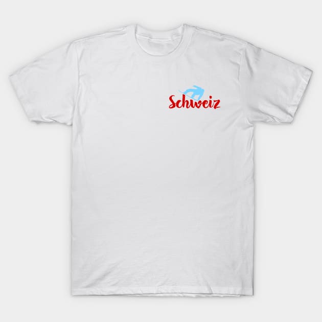 Schweiz Ski and Snow Fun T-Shirt by ArtDesignDE